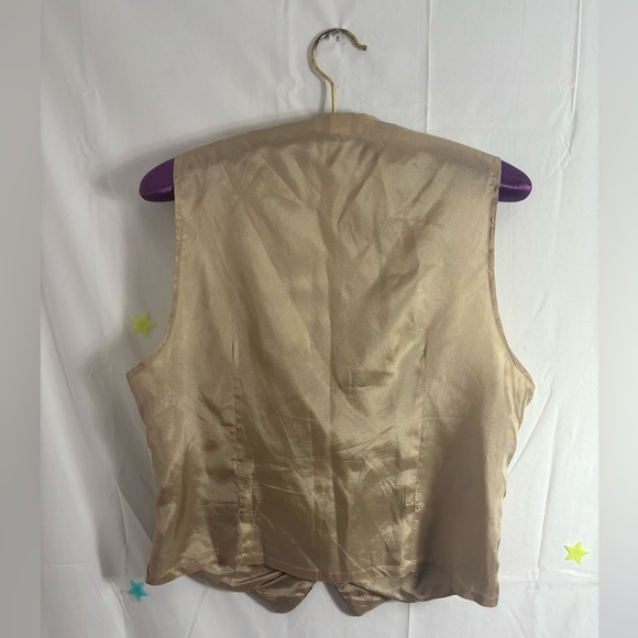 VTG Cottage core Cotton Blend Textured Button Down Vest Women’s Size M - Picture 2 of 13